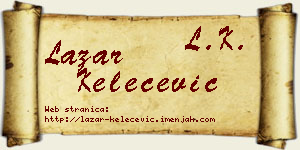 Lazar Kelečević vizit kartica